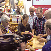 Dreharbeiten auf der Südback bei der Untersuchung verschiedener Vollkornbrötchen.