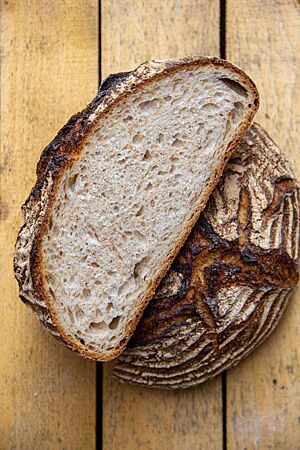 Der Anschnitt des Pane Resto zeigt die elastische, saftige und gleichporige Krume.