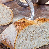 Im Anschnitt zeigt sich das Käppchenbrot kleinporig und elastisch.