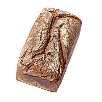 Das kräftig ausgebackene Roggenvollkornbrot hat eine rustikale, leicht bemehlte Kruste.